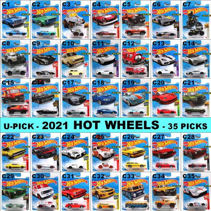 2021 Hot Wheels 35 Vehicles U-Pick Mainline Car Truck Custom Classic Muscle New
