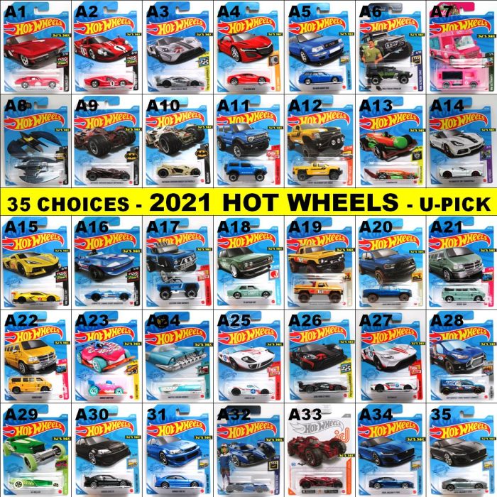 2021 Hot Wheels Mainline U-Pick 35 Cars Trucks to Choose From New Sealed Packs